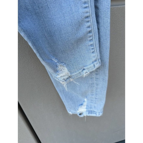 FRAME Le High Skinny Jeans Light Blue Rush Distressed Ripped Size 30 - Picture 6 of 12
